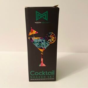 Modern Mixology 8-Piece Cocktail Shaker Set Bartender Kit - Silver